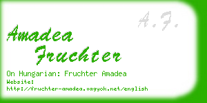 amadea fruchter business card